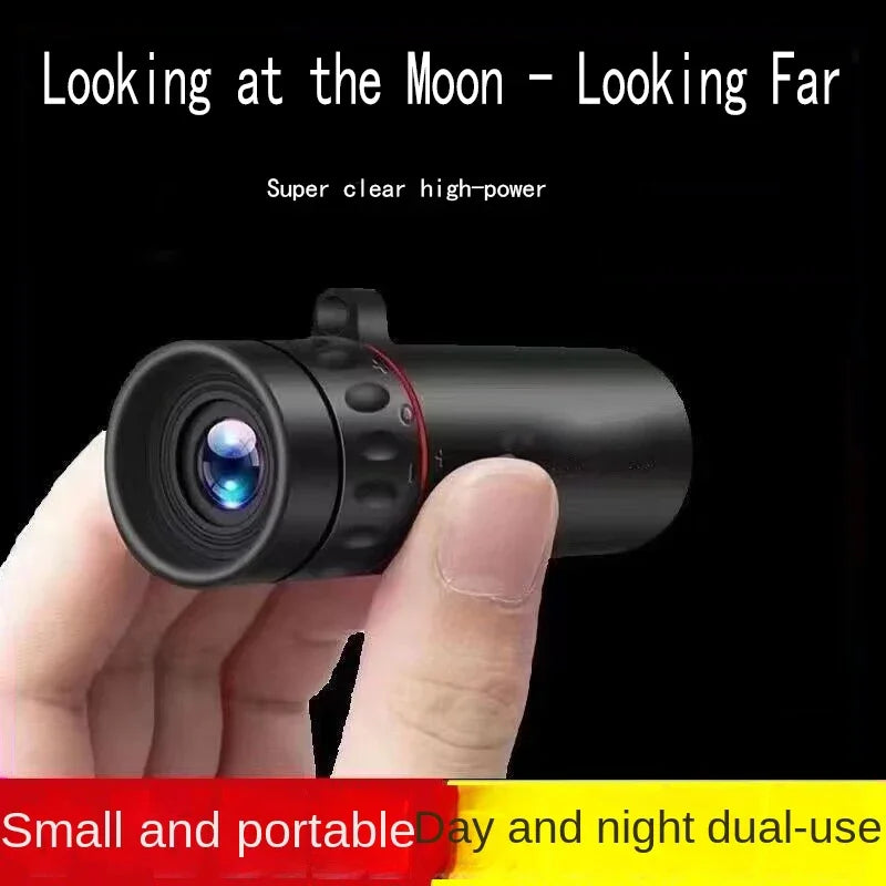 Telescópio monocular hd 2000x24, mini telescópio portátil para celu plar com suporte para acampamento ao ar livre, caça, observação deássaros