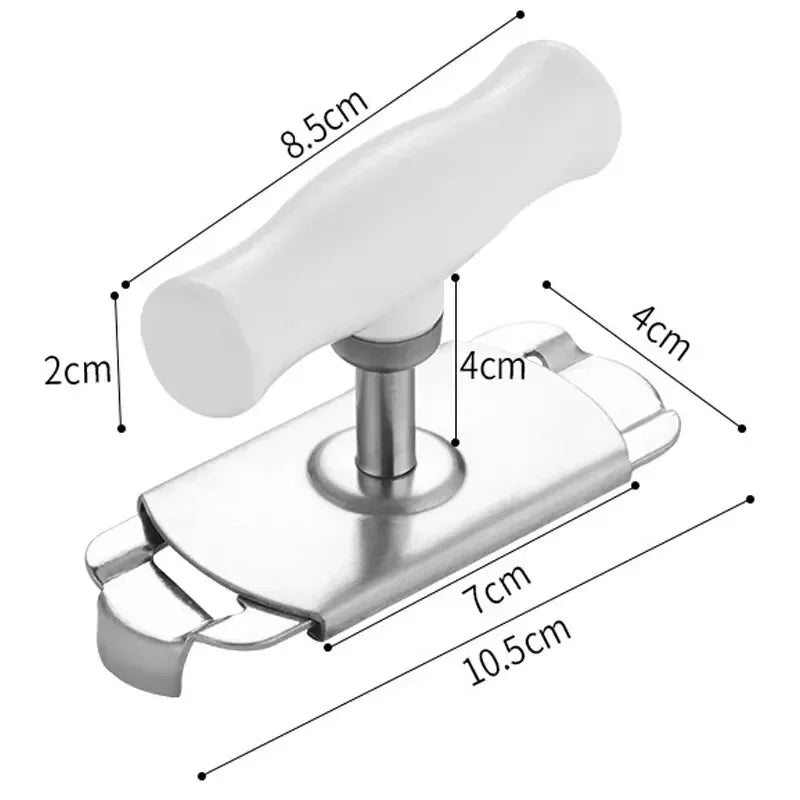 Abridor de latas de aço inoxidável, economia de trabalho, tampa de desparafusar, abridor multifuncional, abridor de garrafas rotativo ajustável, ferramentas de cozinha